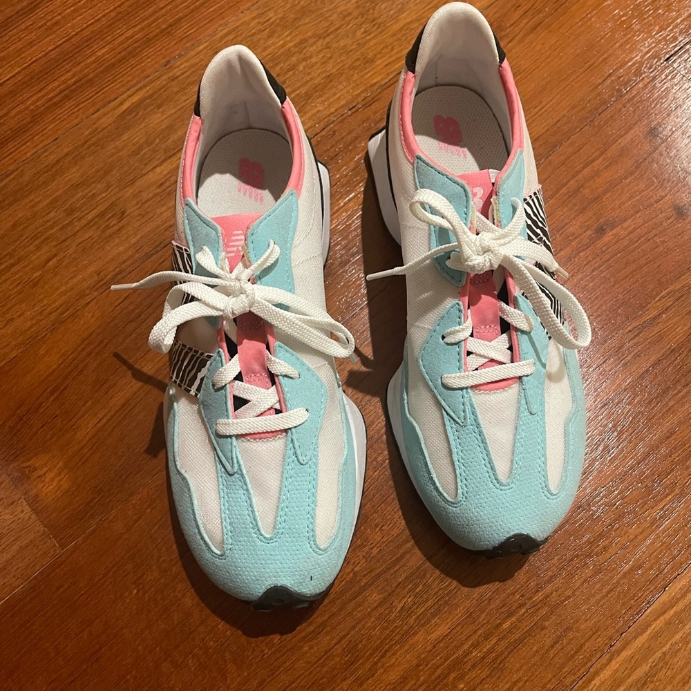 New Balance Kids Sneakers - White, Pink, and Blue